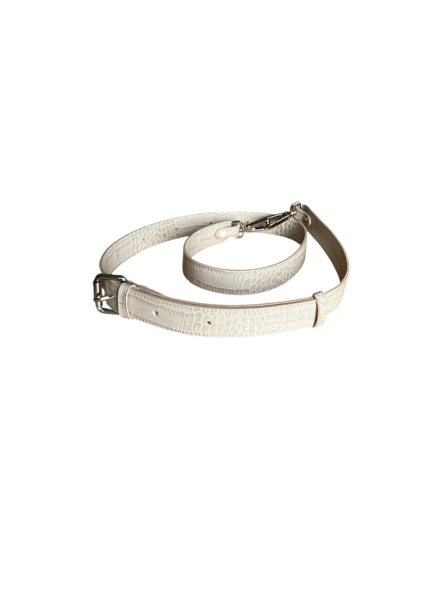 Coral Beige Croco Leather Minnie Lock Bag - LIMITED EDITION