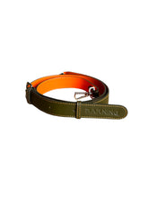 Load image into Gallery viewer, Olive & Orange Fringed Leather Minnie Lock Bag