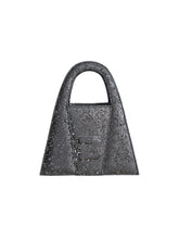Load image into Gallery viewer, Matte Black Leather With Shiny Particles Minnie Lock Bag LIMITED EDITION