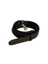 Load image into Gallery viewer, Black Leather Fringed Minnie Lock Bag