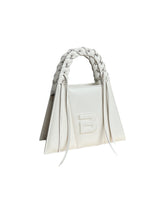 Load image into Gallery viewer, Dirty White Leather Fringed Lock Bag