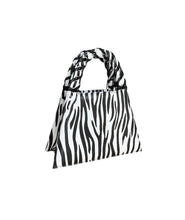 Load image into Gallery viewer, Zebra Leather Fringed Minnie Lock Bag