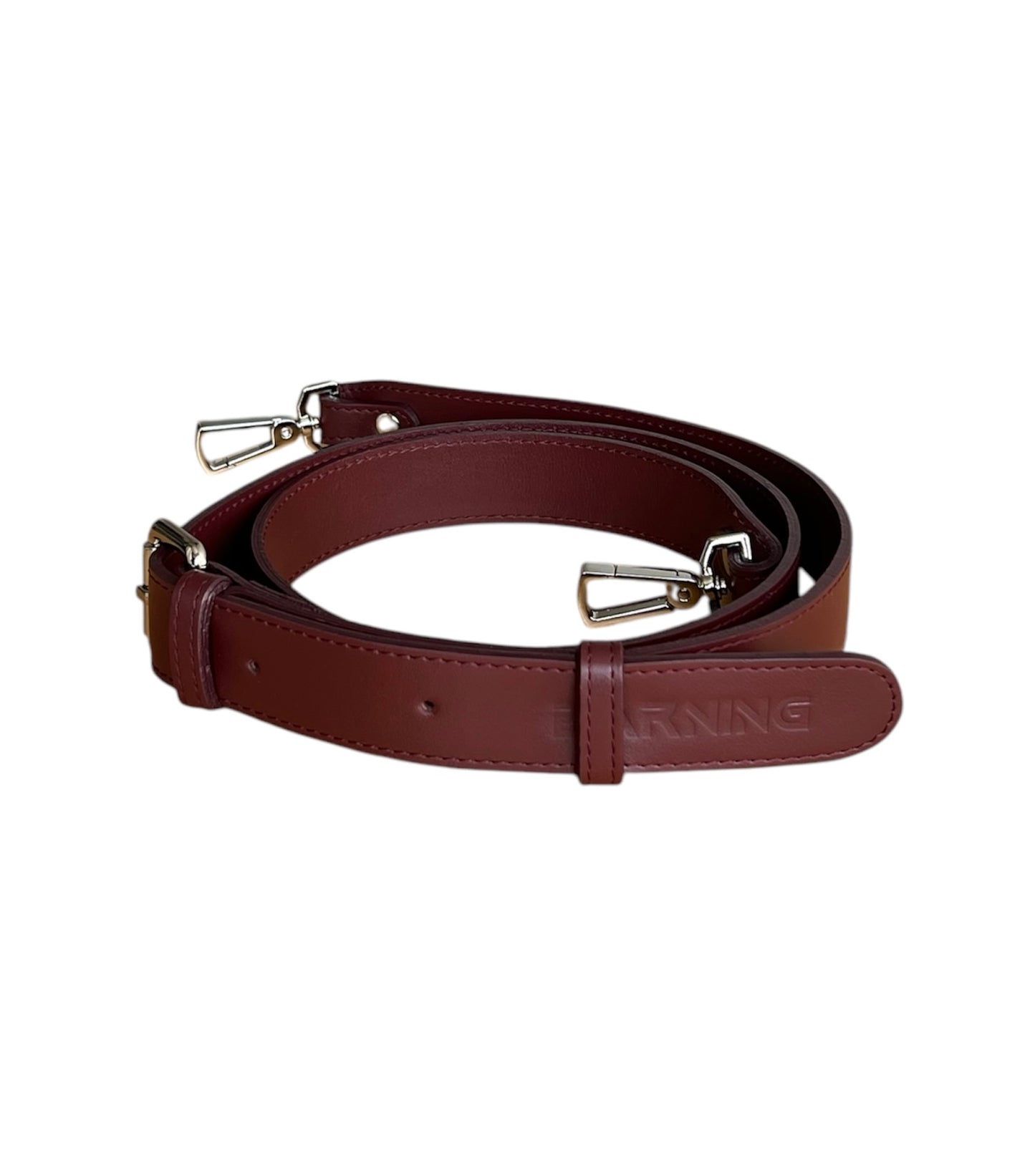 Burgundy Leather Fringed Minnie Lock Bag