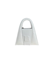 Load image into Gallery viewer, White Croco Leather Minnie Lock Bag