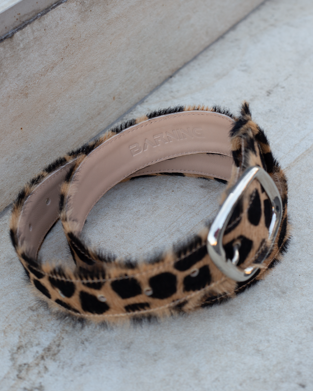 Animal Print Pony Leather Belt