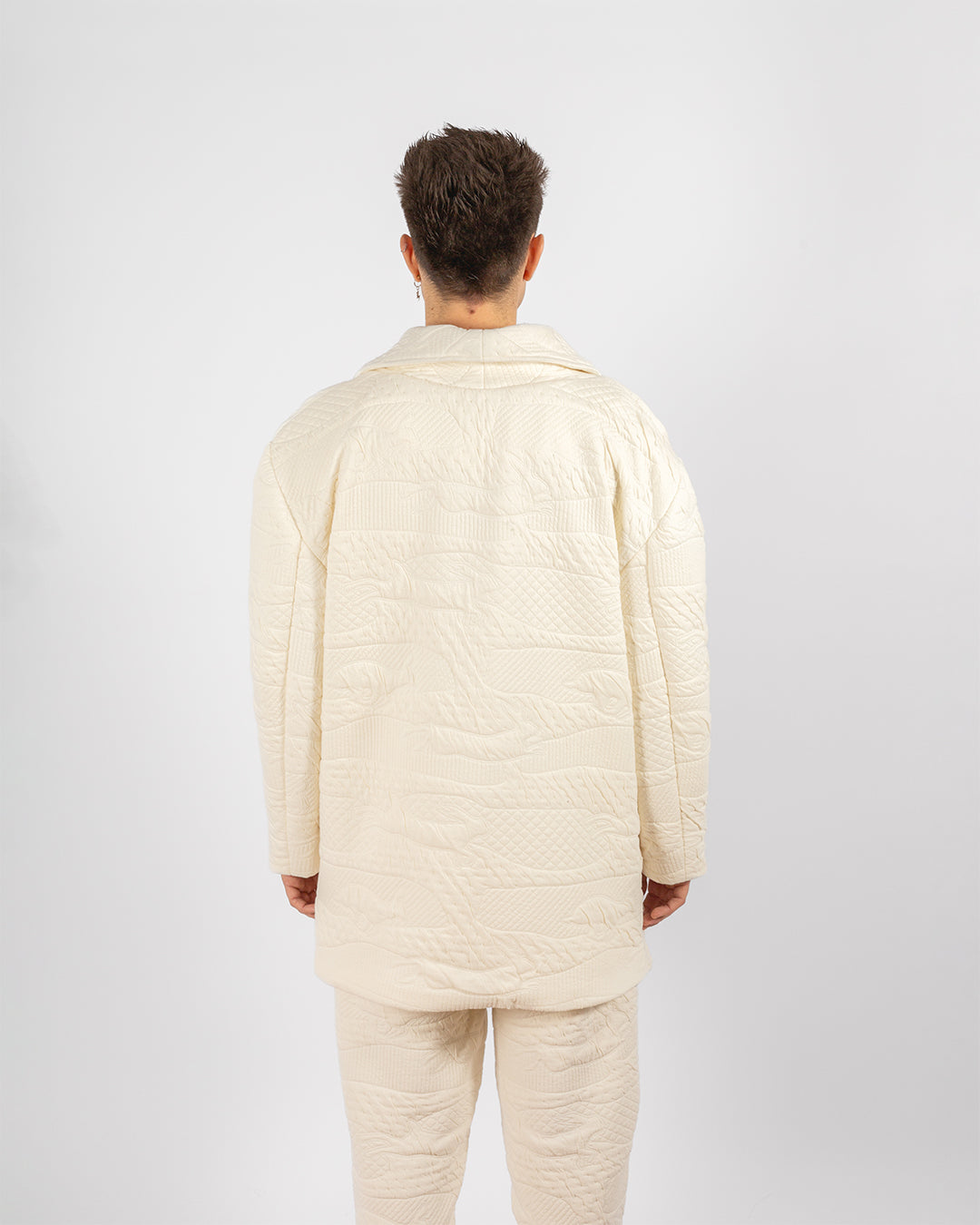 Unisex Beige Cotton Blazer