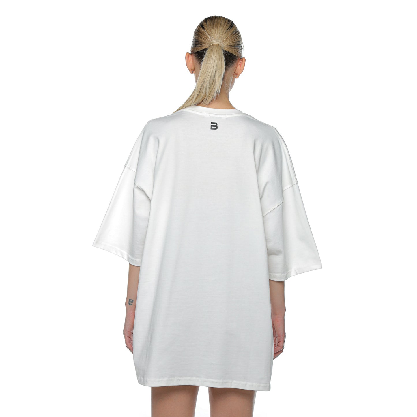 Tricou Unisex Off White Oversized Cu Print