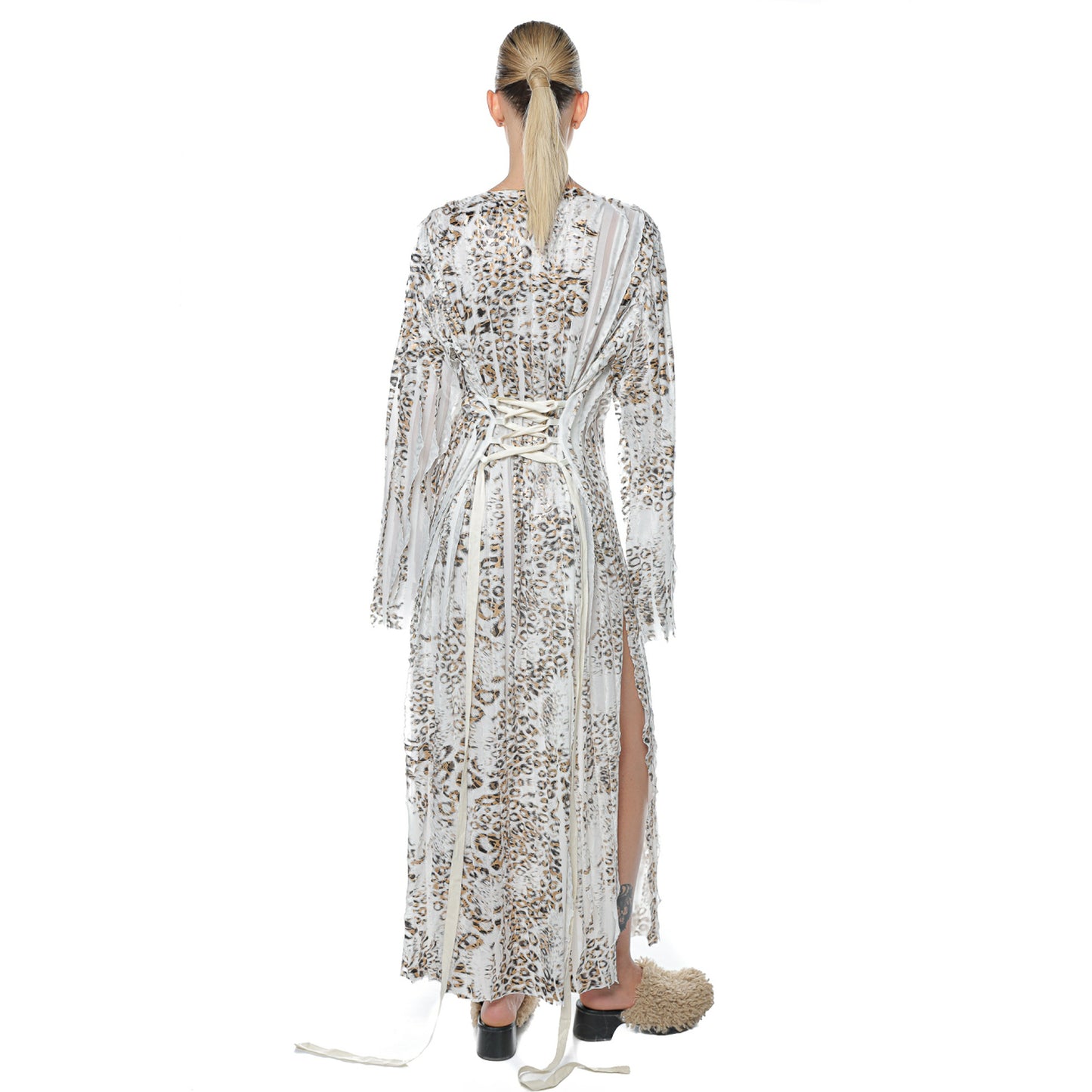 Rochie Wave Animal Print Off Shoulder