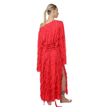 Load image into Gallery viewer, Rochie Wave Rosu Off Shoulder