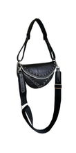 Load image into Gallery viewer, Genuine Leather Black & White Moon Bag