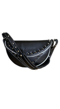 Load image into Gallery viewer, Genuine Leather Black & White Moon Bag