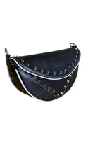 Load image into Gallery viewer, Genuine Leather Black & White Moon Bag