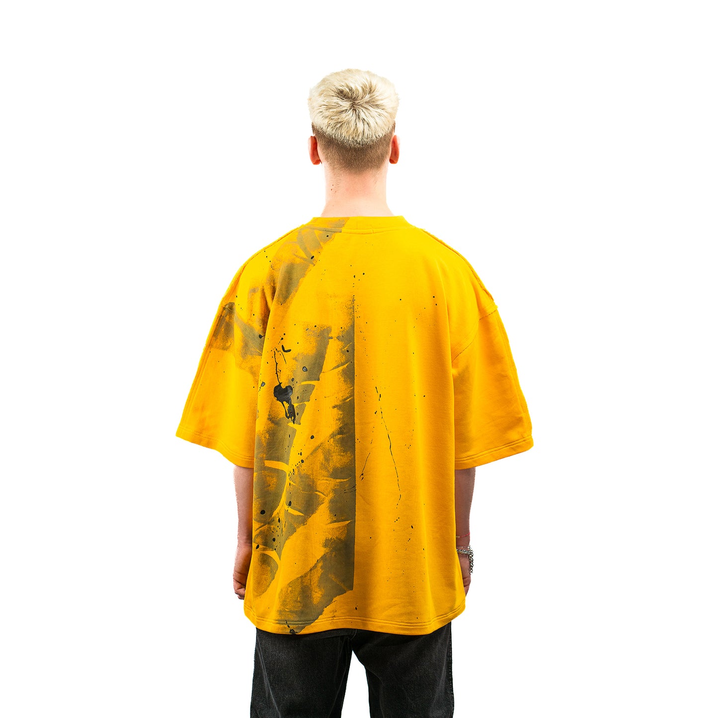 Yellow Cotton Unisex T-shirt - Painted Version