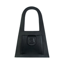 Load image into Gallery viewer, Clean black genuine leather LOCK hand and shoulder bag