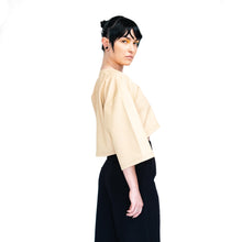 Load image into Gallery viewer, Unisex Beige Cotton Crop Top