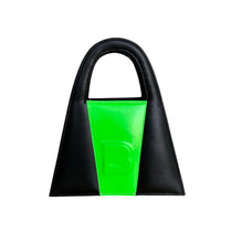 Load image into Gallery viewer, Black And Neon Leather Minnie Lock Bag