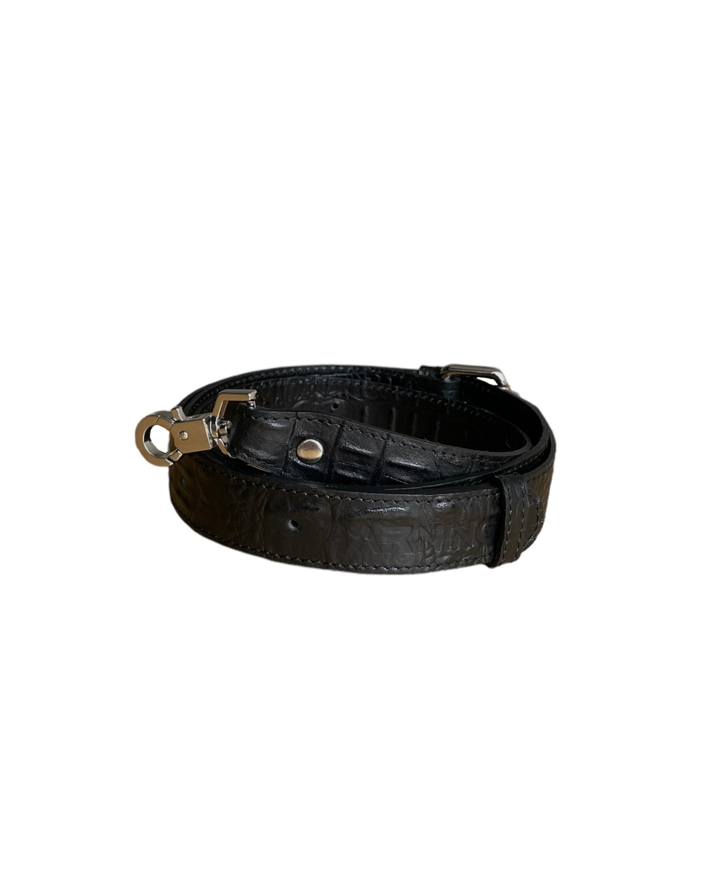 Black Croco Leather Minnie Lock Bag