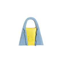Load image into Gallery viewer, Denim And Yellow Leather Minnie Lock Bag