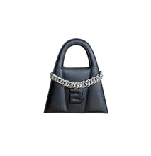 Load image into Gallery viewer, Black Genuine Leather Minnie Lock Bag