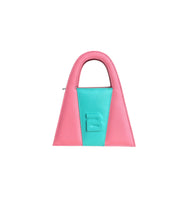 Load image into Gallery viewer, Light Pink And Turquoise Leather Minie Lock Bag