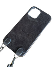 Load image into Gallery viewer, Handsfree Gray Leather Phone Case