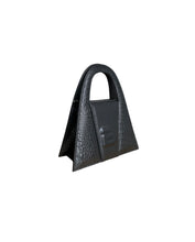 Load image into Gallery viewer, Black Croco Leather Minnie Lock Bag