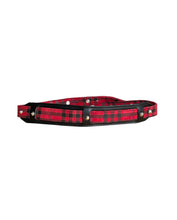 Load image into Gallery viewer, Red Plaid Leather Moon Bag- Limited Edition