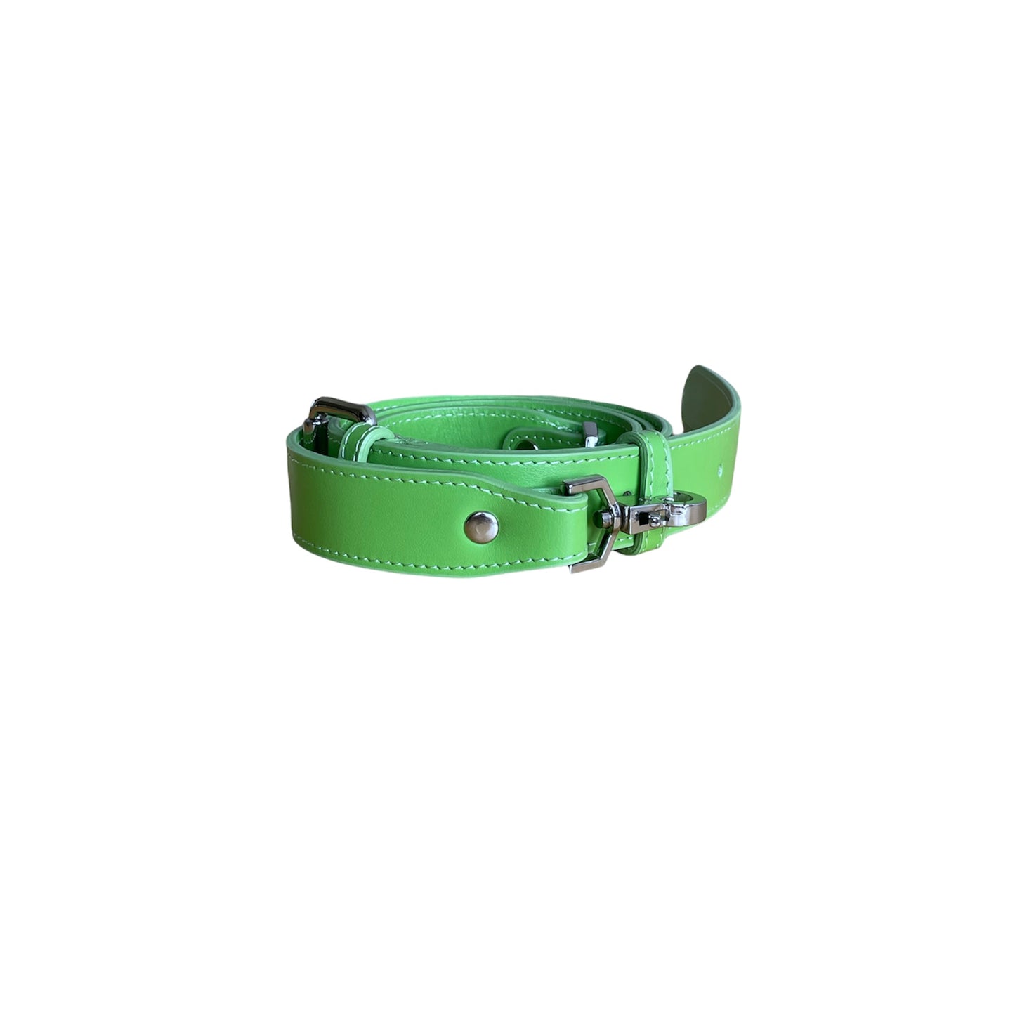 Black And Green Denim & Leather Minnie Lock Bag