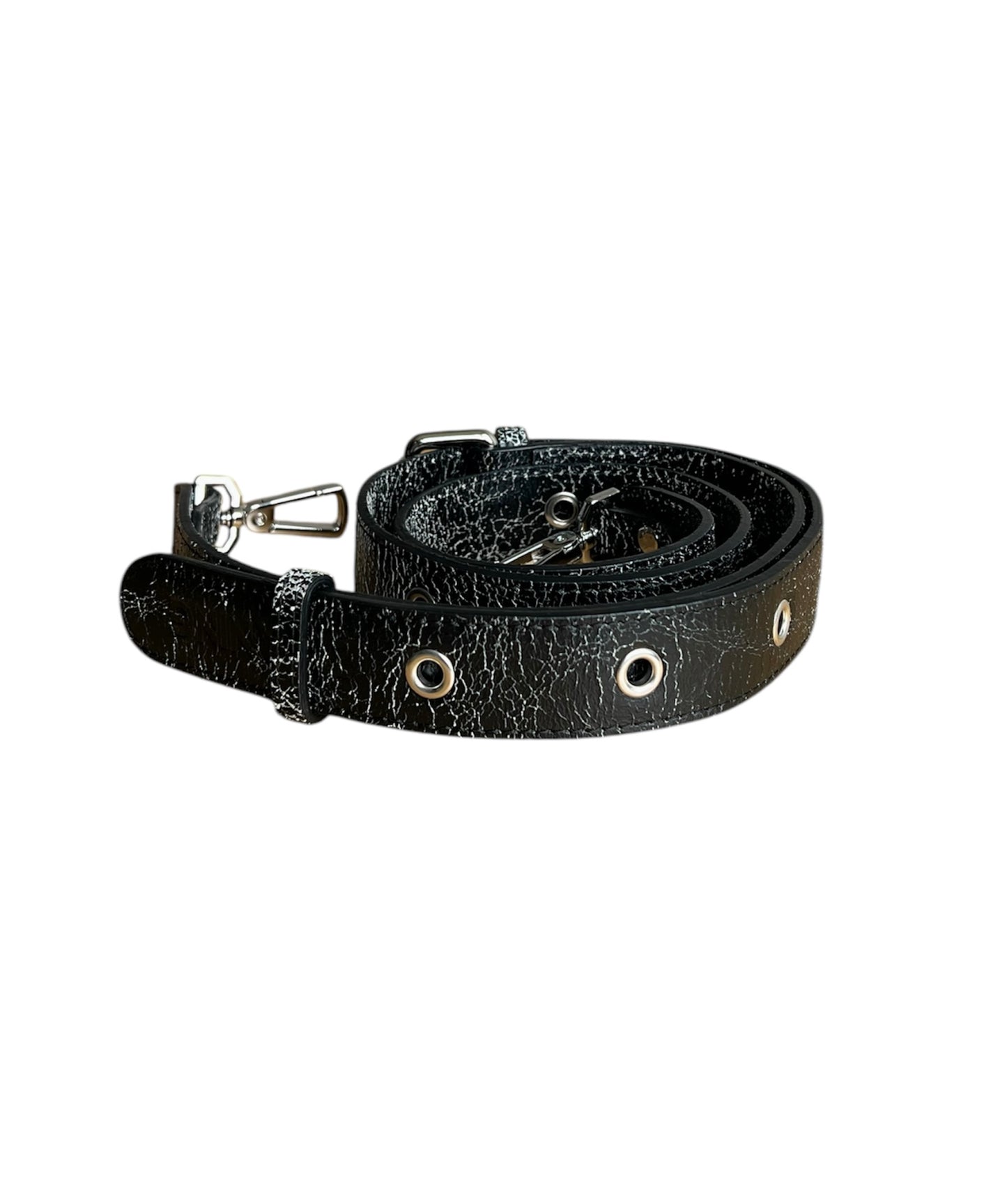 Black Broken Mirror Leather Minnie Lock Bag LIMITED EDITION