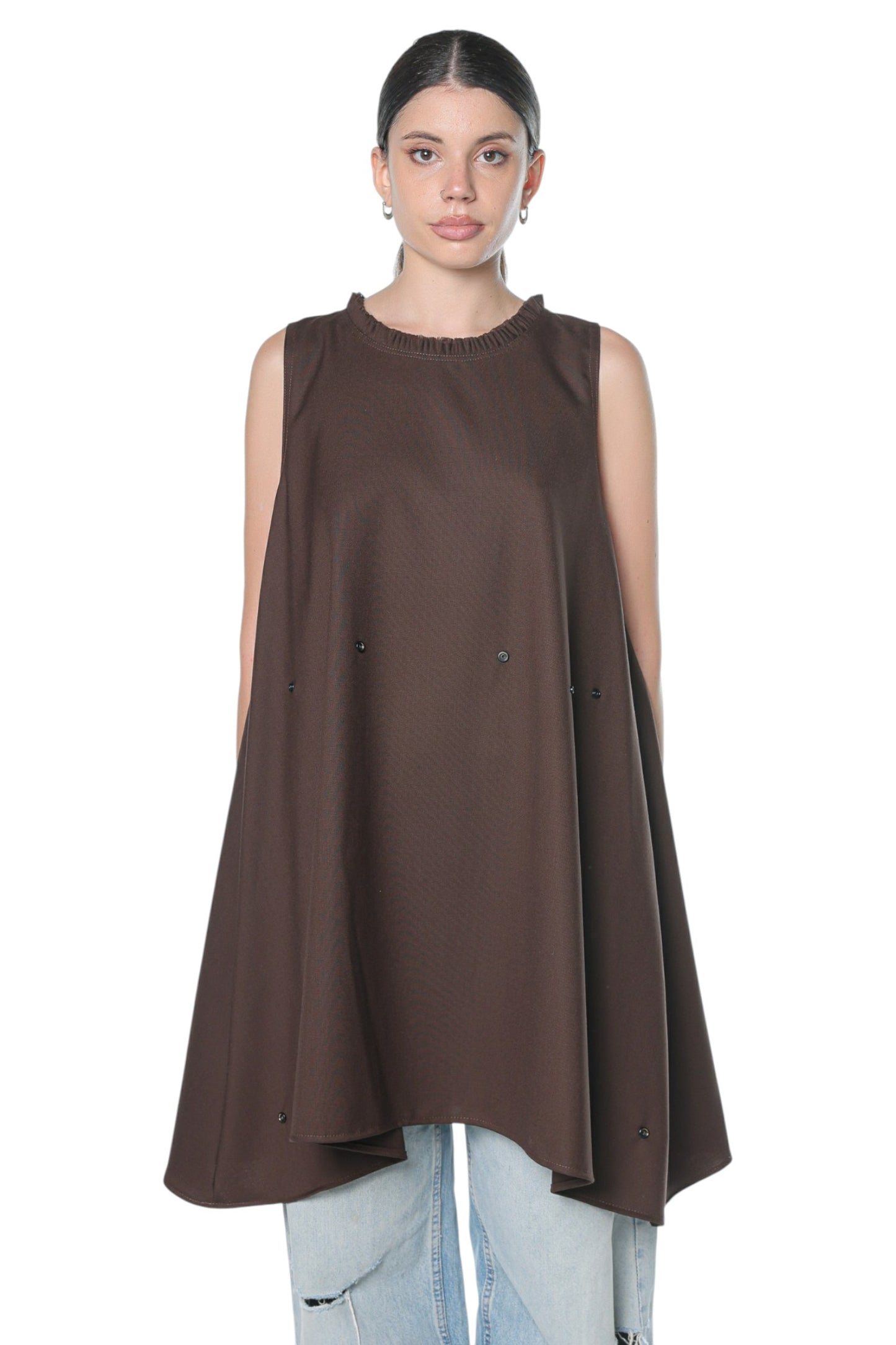 6in1 Short Dress On Chocolate Brown