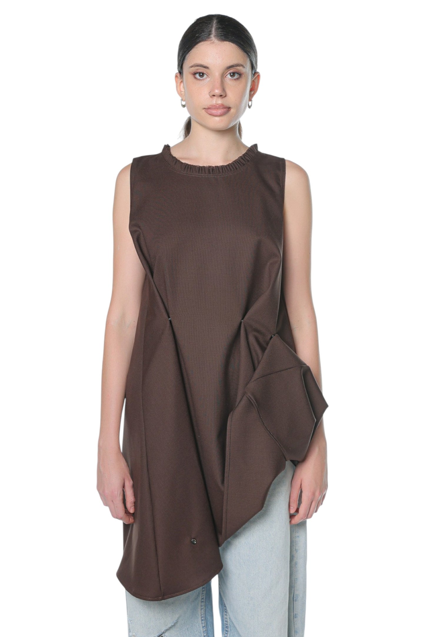 6in1 Short Dress On Chocolate Brown