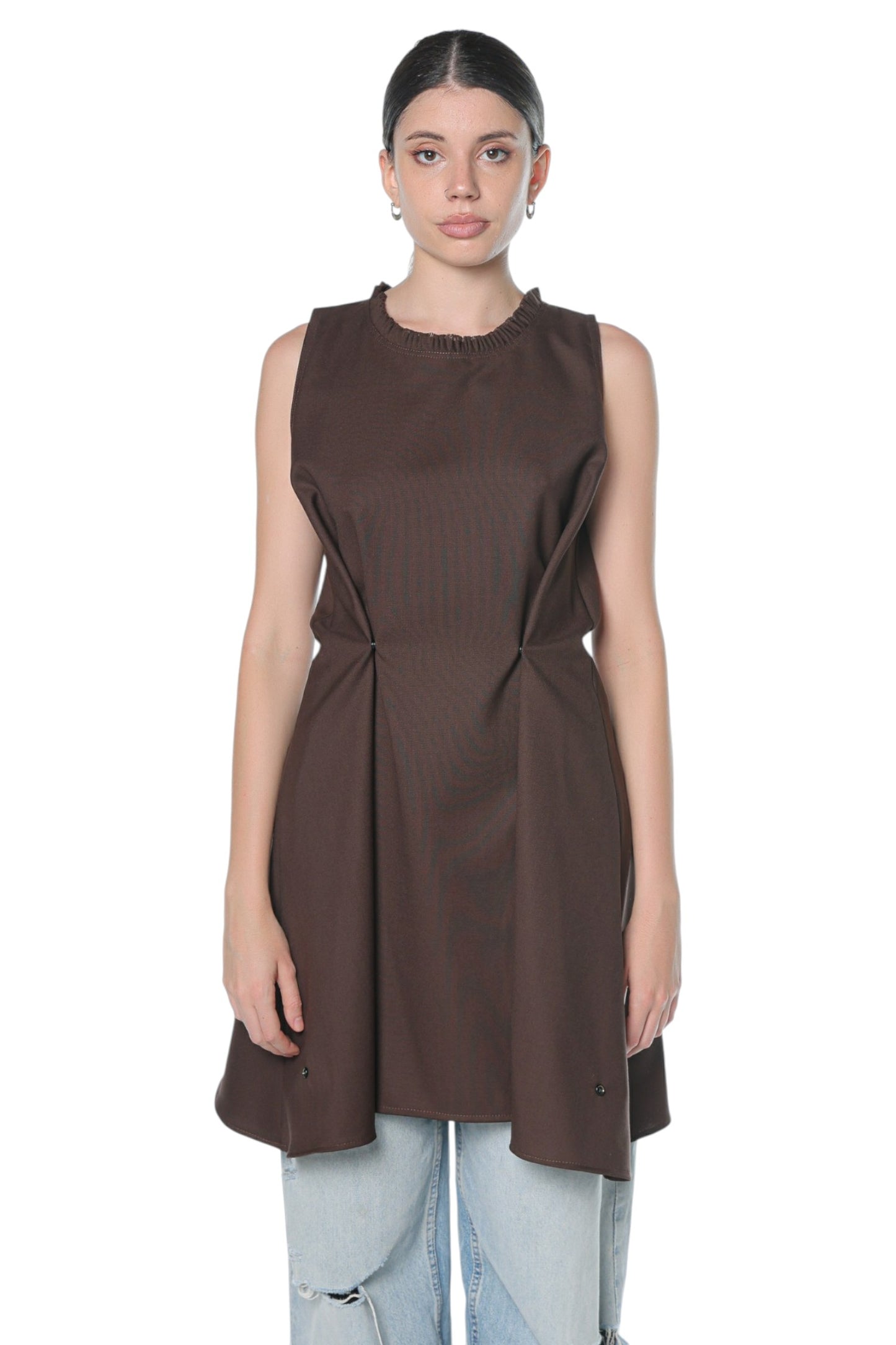 6in1 Short Dress On Chocolate Brown
