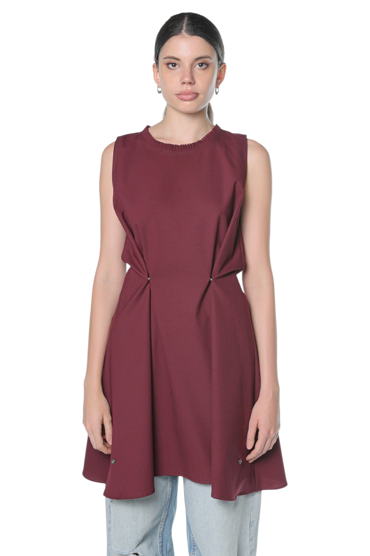 6in1 Short Dress On Burgundy