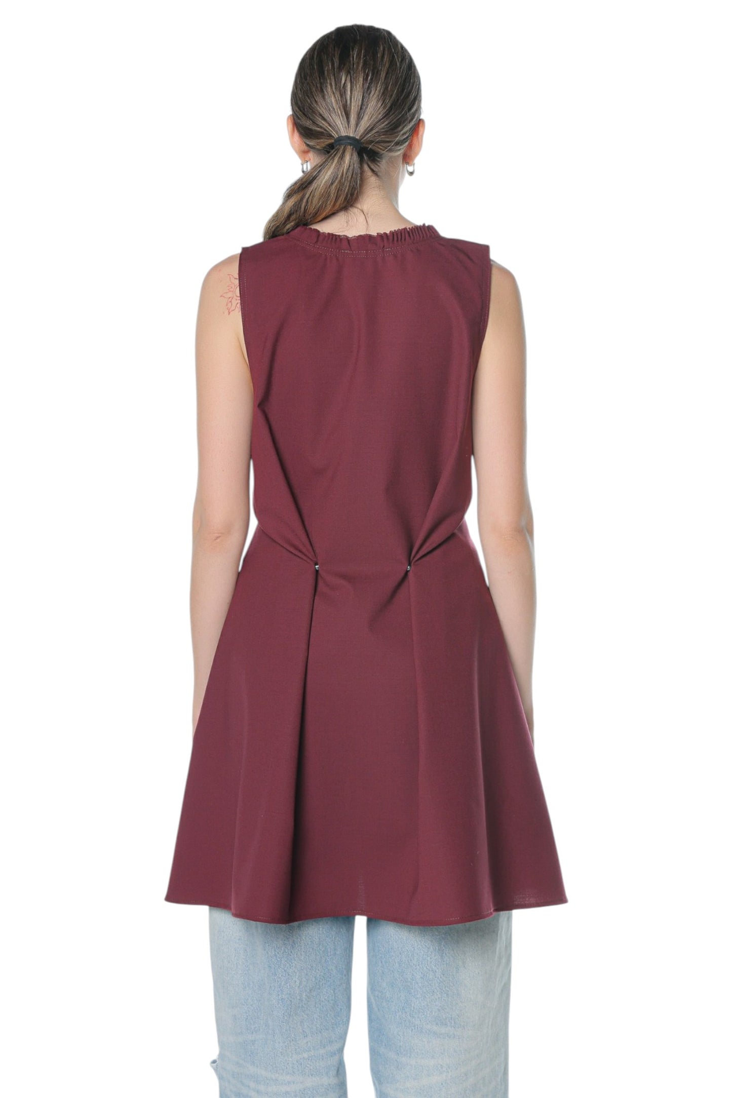 6in1 Short Dress On Burgundy