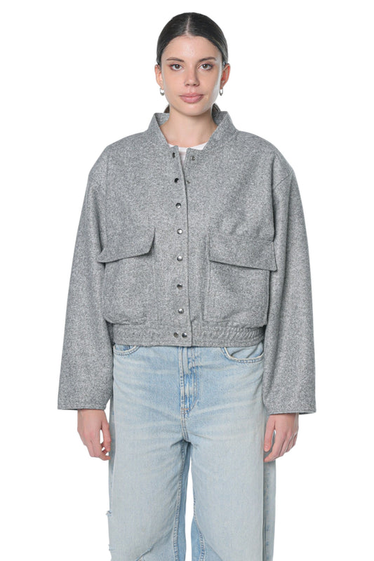 Oversized Wool Bomber Jacket