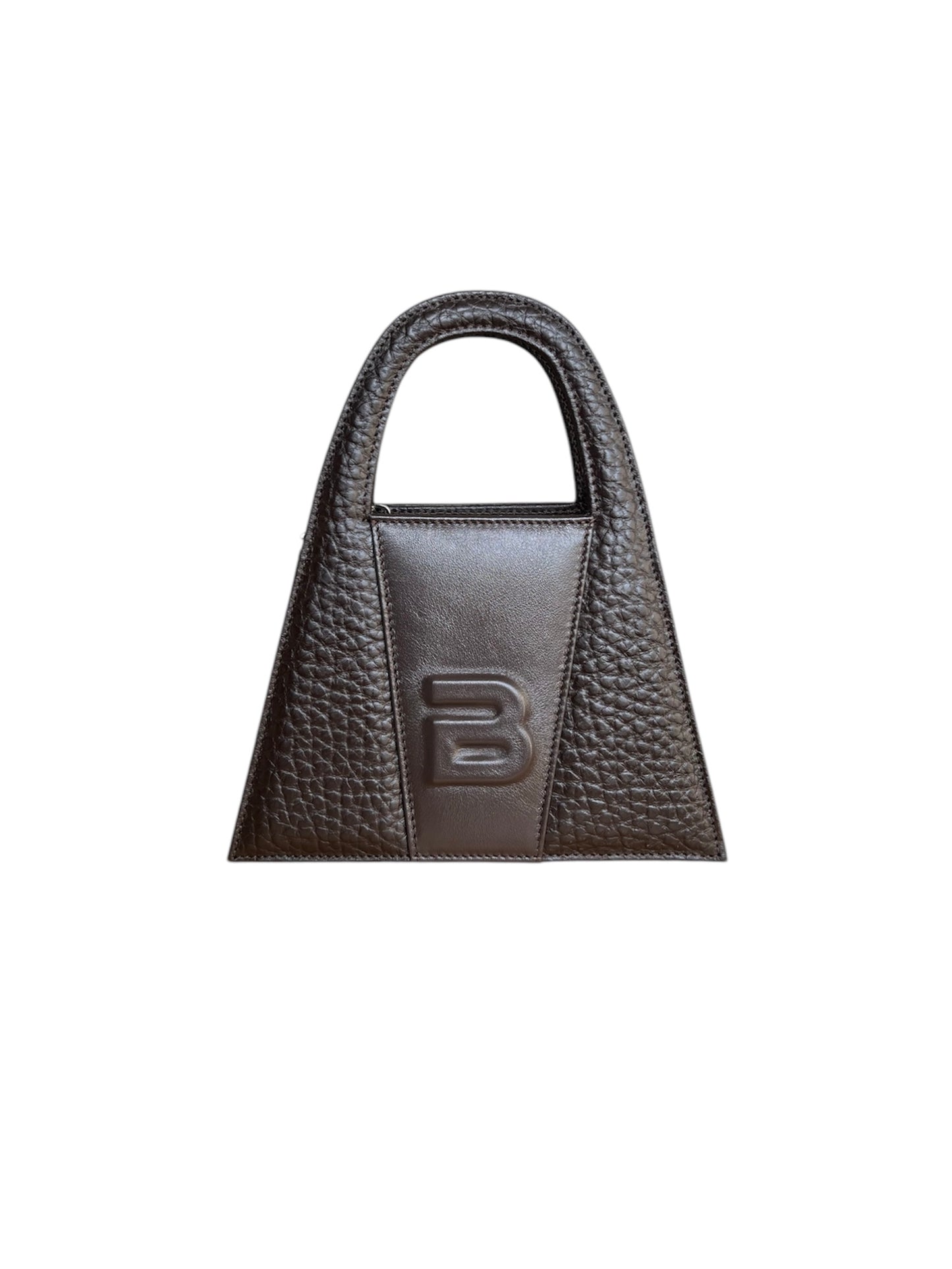 Dark Chocolate Brown Leather Minnie Lock Bag