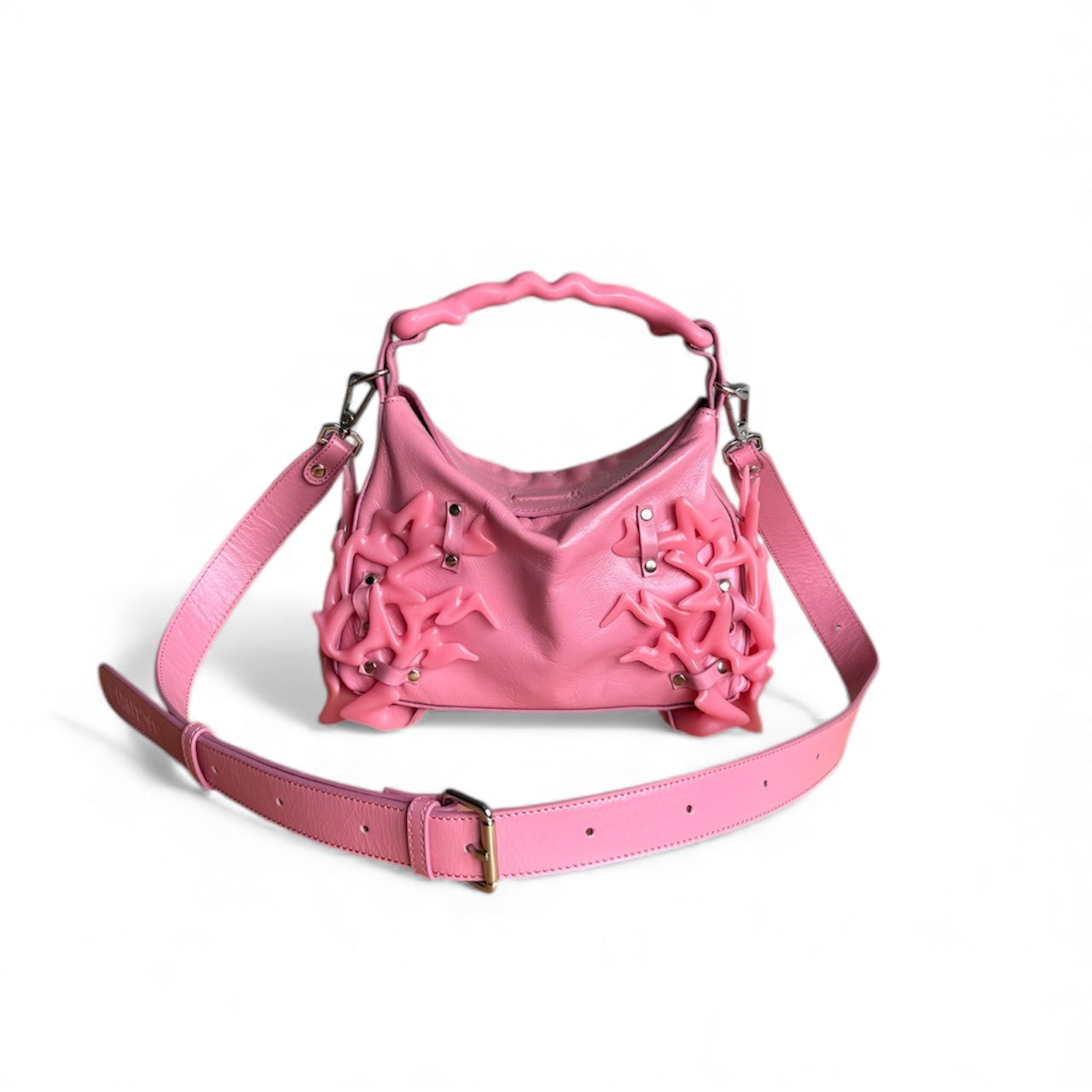 Pink Leather 3D Printed Dream Bag