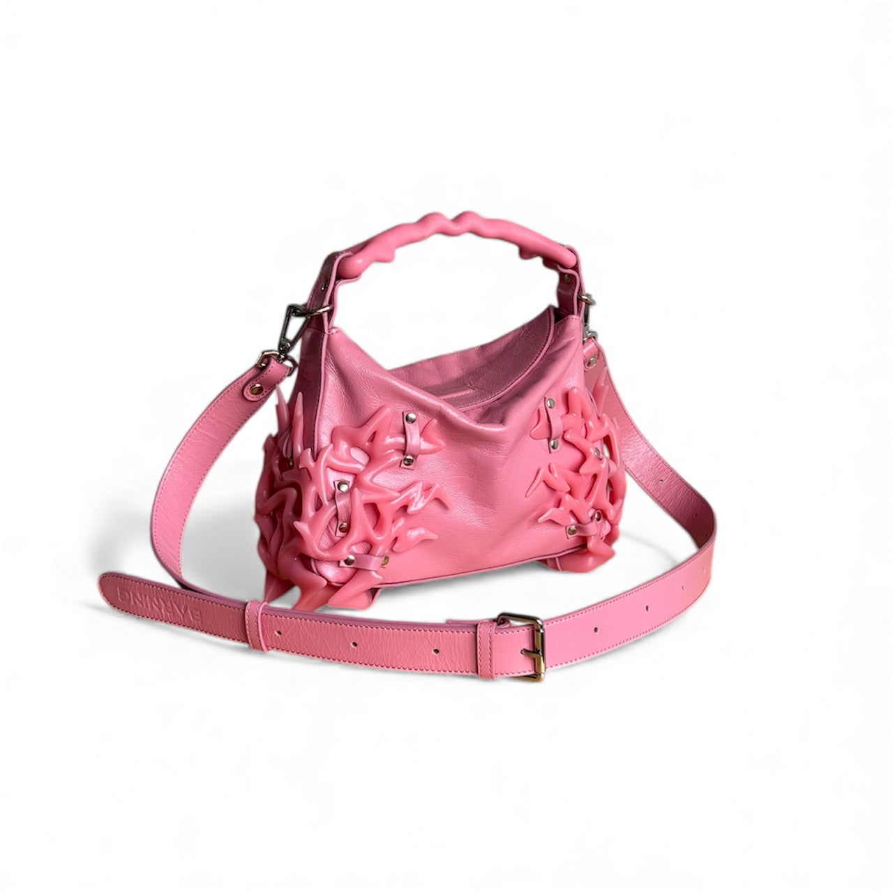 Pink Leather 3D Printed Dream Bag
