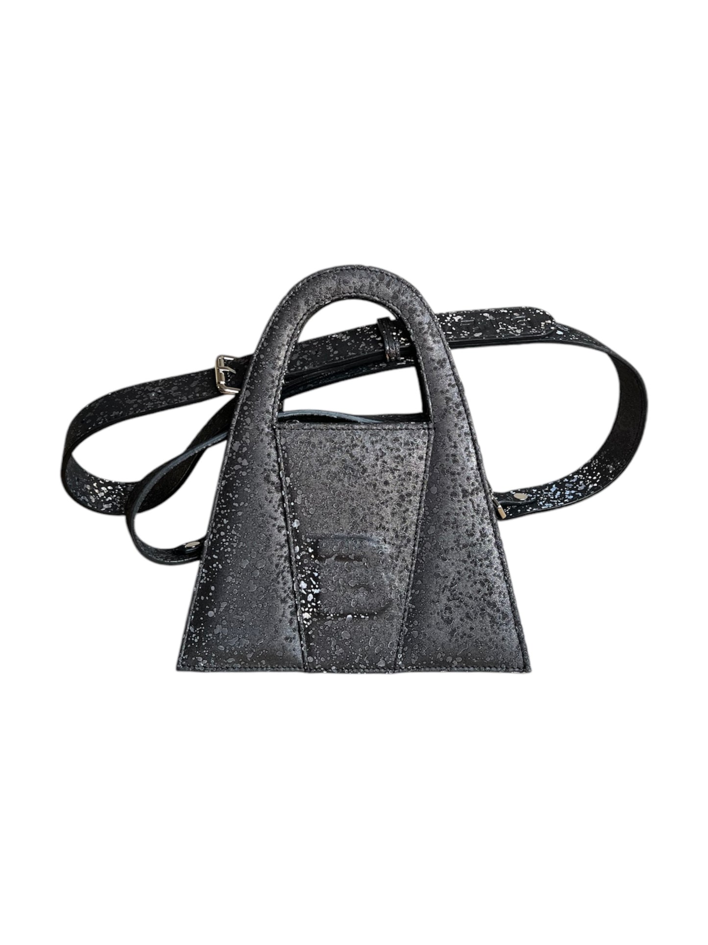 Matte Black Leather With Shiny Particles Minnie Lock Bag LIMITED EDITION