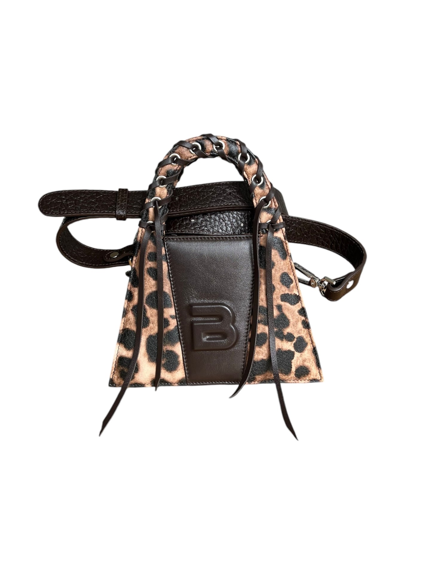 Leopard Leather Fringed Minnie Lock Bag LIMITED EDITION