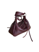 Load image into Gallery viewer, Burgundy Leather City Rush Bag

