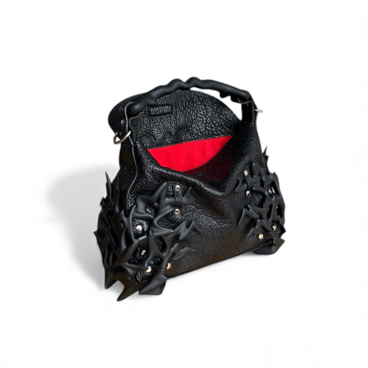 Black Leather 3D Printed Dream Bag