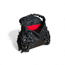 Load image into Gallery viewer, Black Leather 3D Printed Dream Bag
