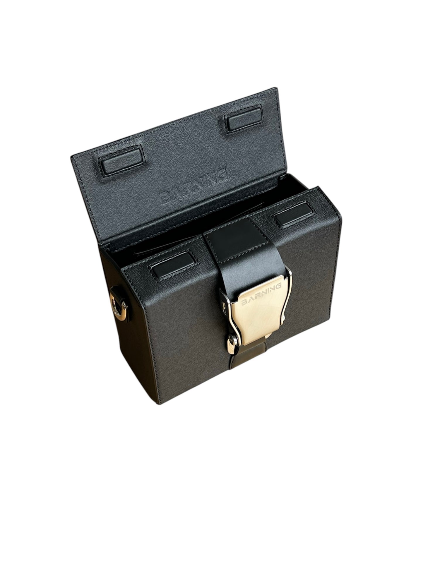 Black Box Leather Bag For Her