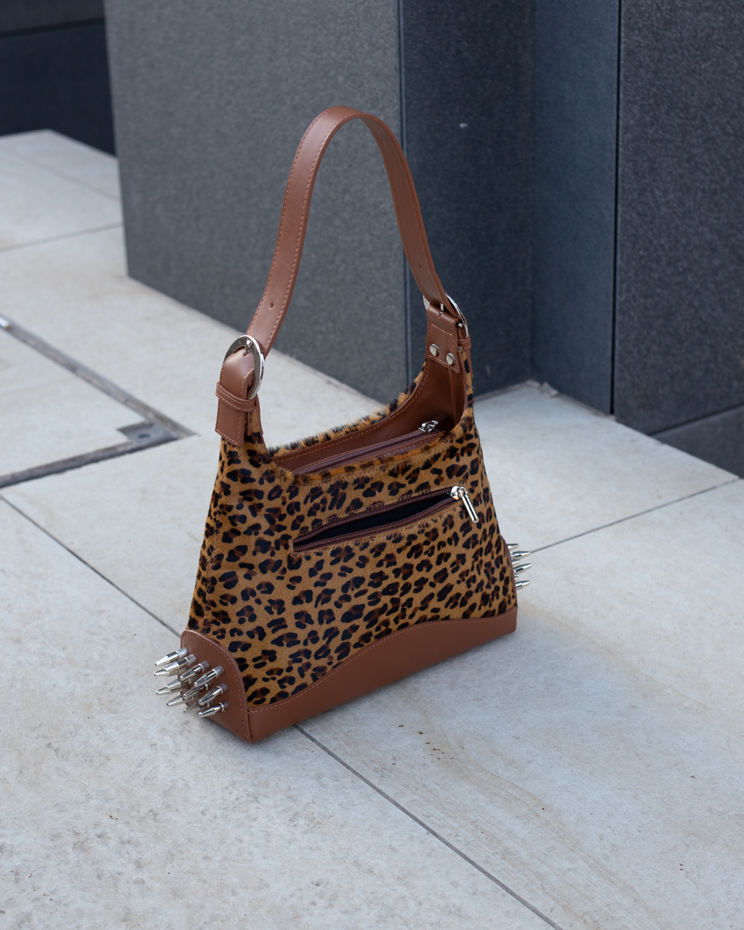 Limited Edition - Leopard Pony Leather Bulletproof Bag