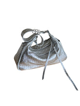 Load image into Gallery viewer, Silver Pleated Leather City Rush Bag - LIMITED EDITION

