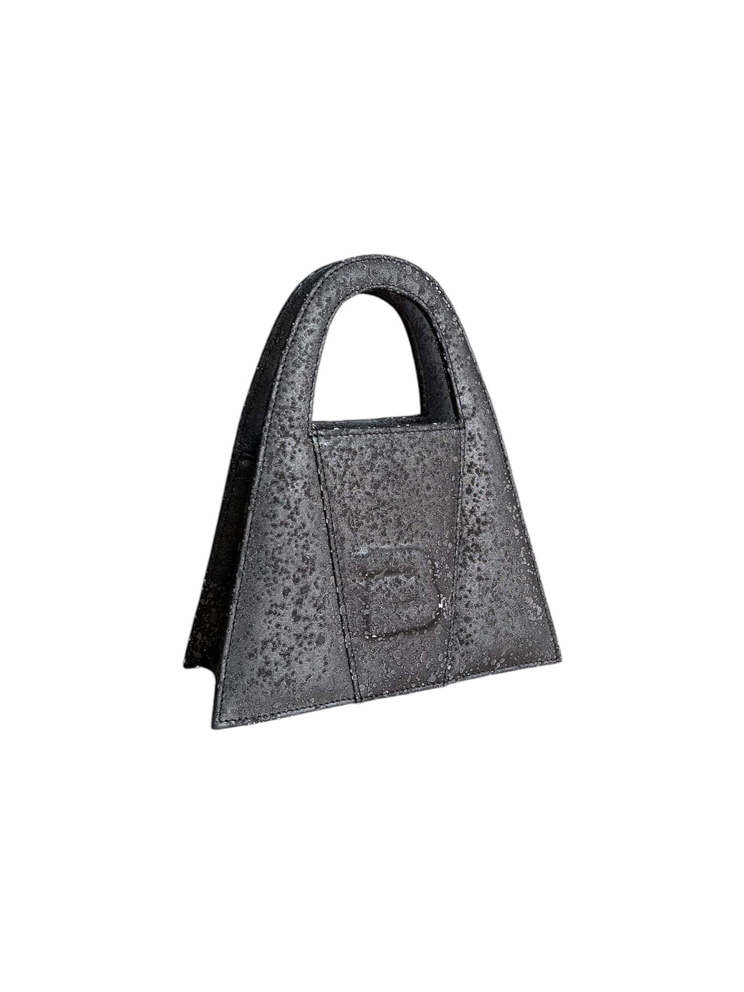Matte Black Leather With Shiny Particles Minnie Lock Bag LIMITED EDITION