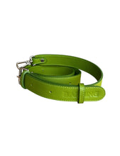 Load image into Gallery viewer, Grass Green And Yellow Fringed Leather Minnie Lock Bag
