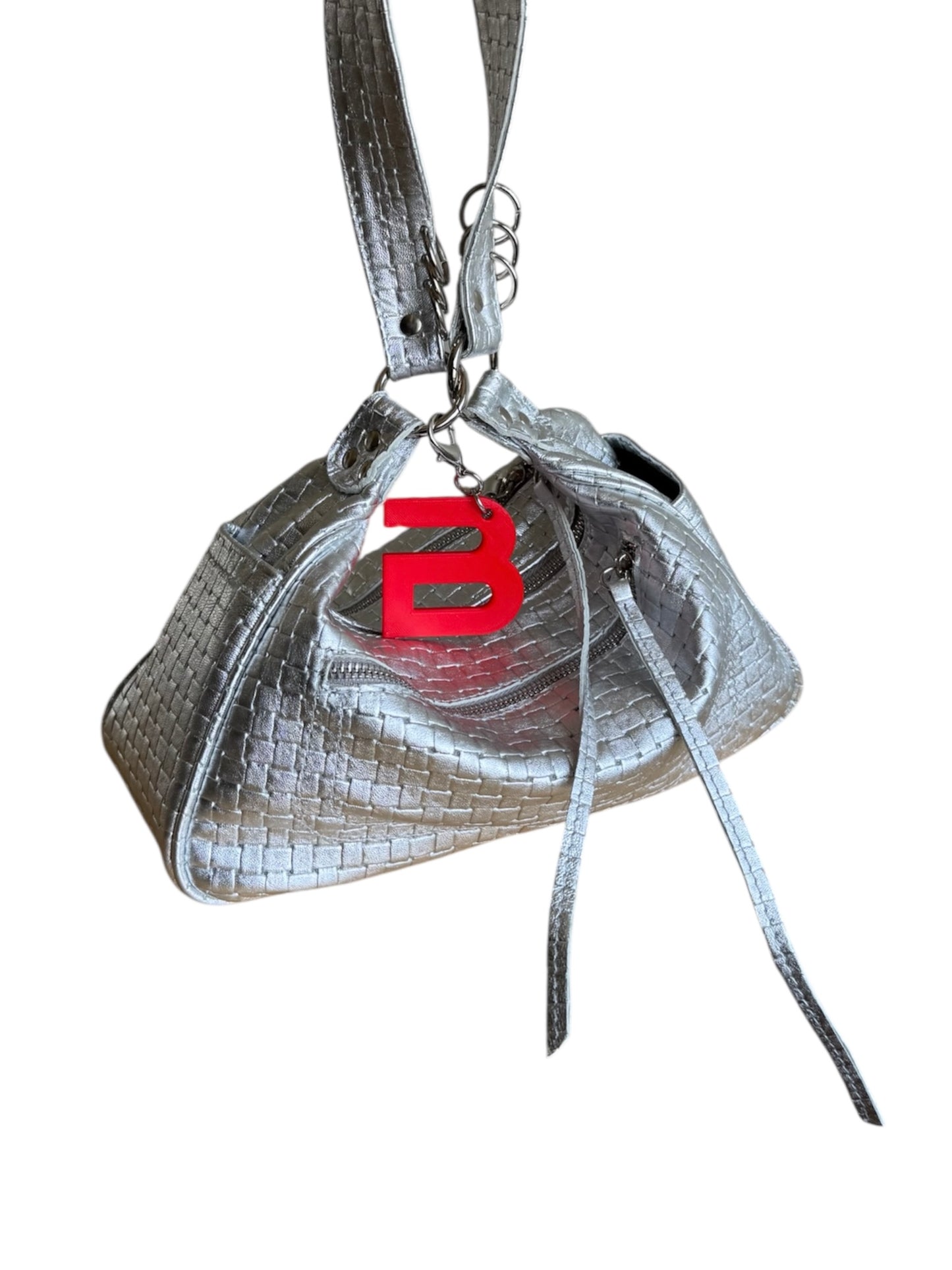 Silver Pleated Leather City Rush Bag - LIMITED EDITION