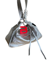 Load image into Gallery viewer, Silver Pleated Leather City Rush Bag - LIMITED EDITION
